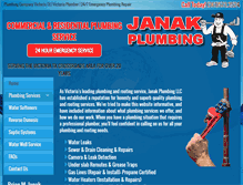 Tablet Screenshot of janakplumbing.com